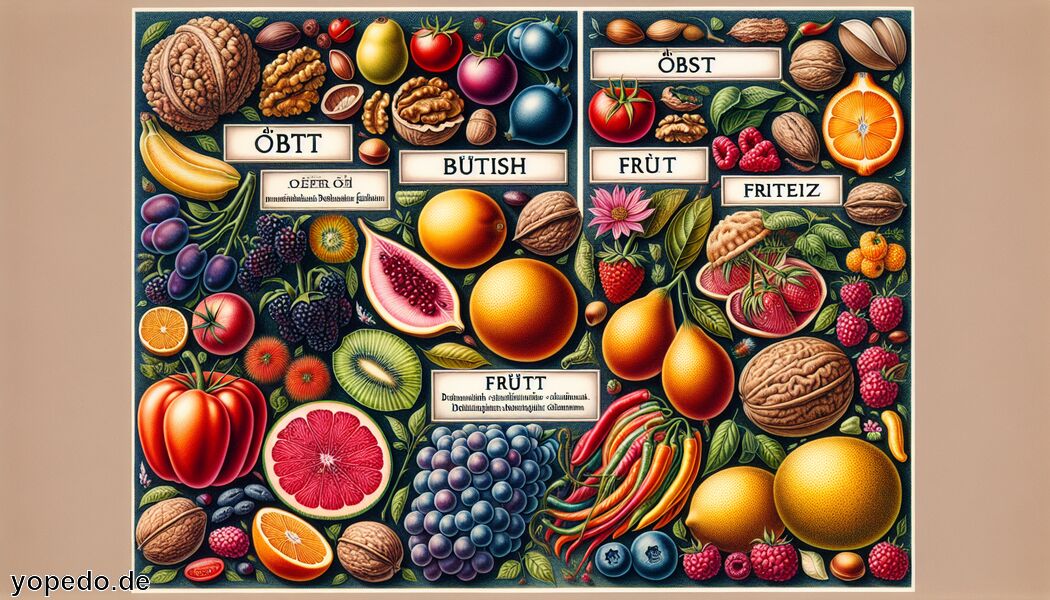 Verwendung in der Küche - Unterschied Obst Frucht