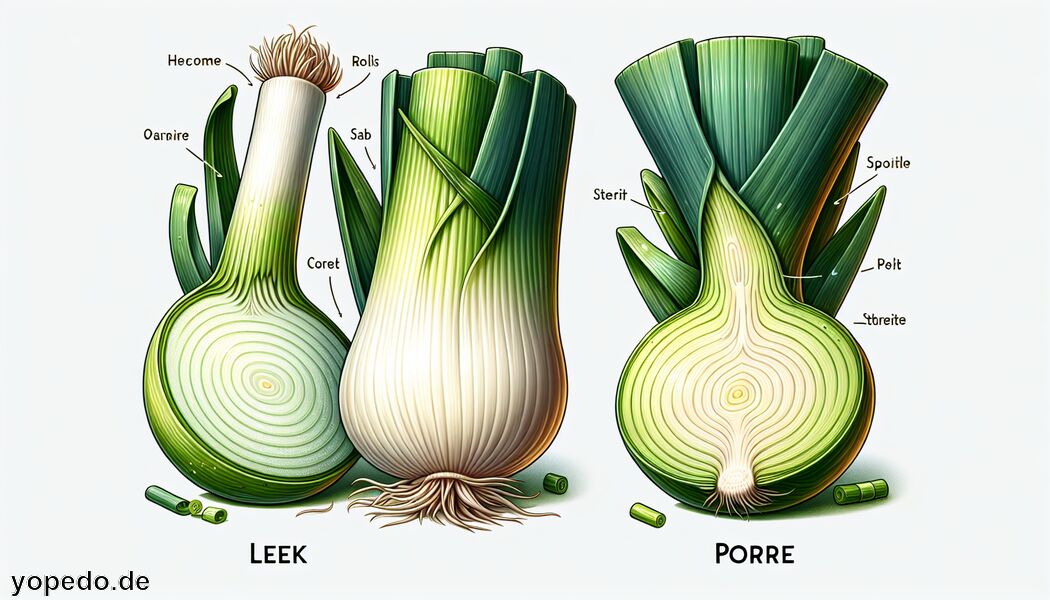 Farbvariationen und deren Bedeutung - Unterschied Lauch Porree