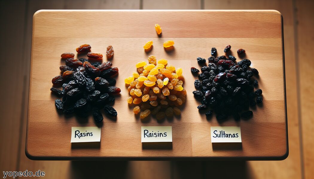 Verwendung in der Küche und Backen - Unterschied Rosinen Sultaninen